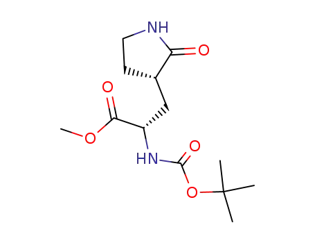(2S)-2-(tert-butoxycarbonylamino)-3-[(3'S)-2'-oxo-3'-pyrrolidinyl]propanoic acid methy ester