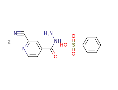 Production of 2-cyanoisonicotinic acid hydrazide 1? p-toluenesulfonic acid salt
